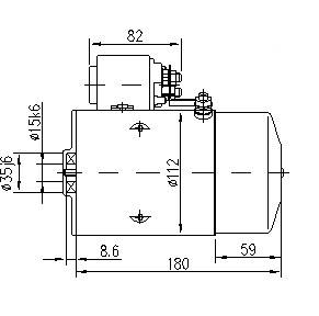 Gleichstrommotor Mahle MM41 IM0406 für HYDROVEN, 2.1kW 12V