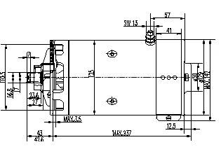 Gleichstrommotor Mahle MM292 IM0385 für HYDROVEN, 3.0kW 24V