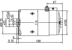 Gleichstrommotor Mahle MM242 IM0359 für HYDAC, 2.2kW 24V