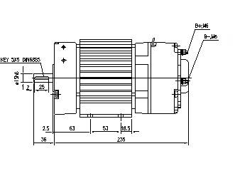 Gleichstrommotor Mahle MM249 IM3041 BLPM für SNDC, 0.5kW 12V
