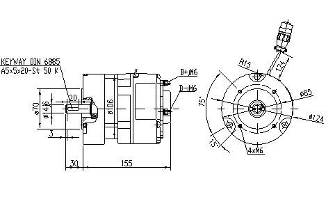 Gleichstrommotor Mahle MM314 IM3025 BLPM für VIMEC, 0.4kW 24V