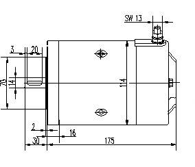 Gleichstrommotor Mahle MM13 IM0364 für FAIVELEY, 2.2kW 24V