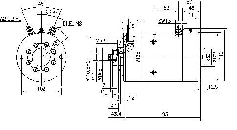 Gleichstrommotor Iskra Letrika IM0009 HYDR-APP, 3.0 kW 24V